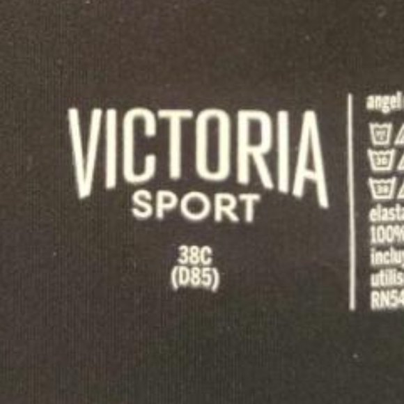 Victoria Secret Angel Max Sport Bra -black laser cut padded 38C - Picture 4 of 6